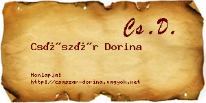 Császár Dorina névjegykártya
