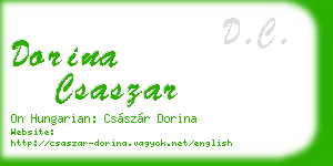 dorina csaszar business card