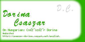 dorina csaszar business card